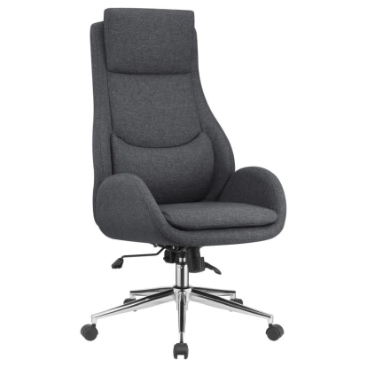 Coaster Cruz Upholstered Office Chair with Padded Seat Grey and Chrome Model 881150