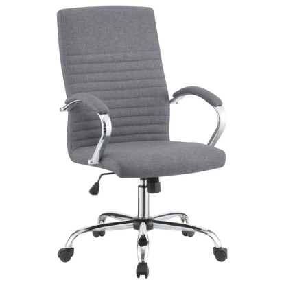 Coaster Abisko Upholstered Office Chair with Casters Grey and Chrome Model 881217