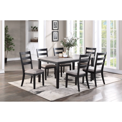 Poundex 7-Pcs Dining Set Model F2608