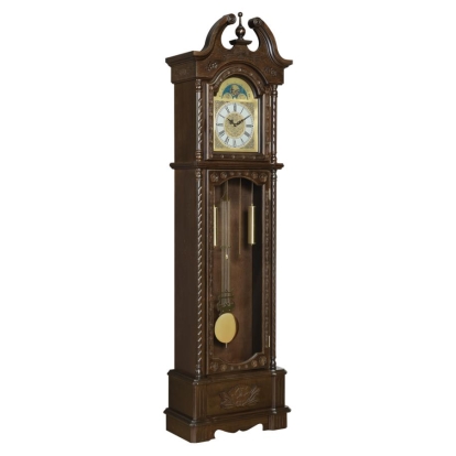 Coaster Cedric Grandfather Clock with Chime Golden Brown Model 900721