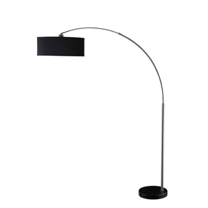 Coaster Kawke Drum Shade Floor Lamp Black and Chrome Model 901486