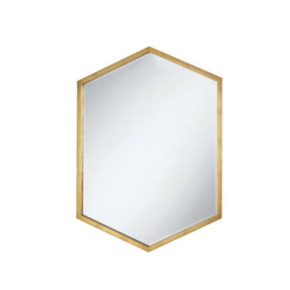 Coaster Bledel Hexagon Shaped Wall Mirror Gold Model 902356