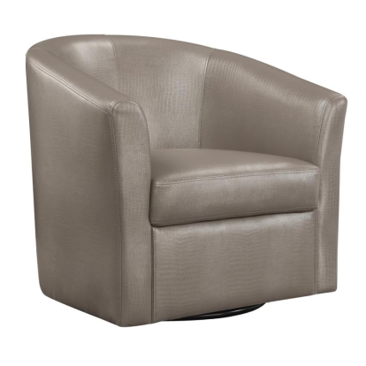 Coaster Turner Upholstery Sloped Arm Accent Swivel Chair Champagne Model 902726