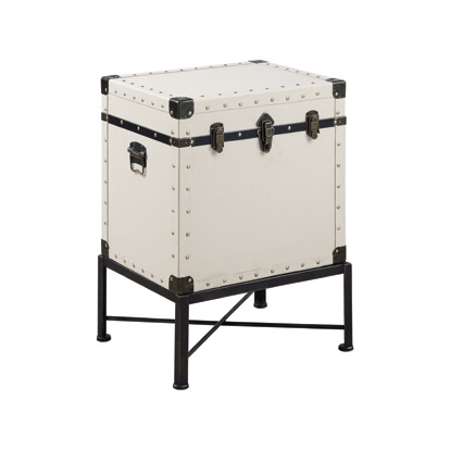 Coaster Nancy Accent Cabinet with Nailhead Trim White