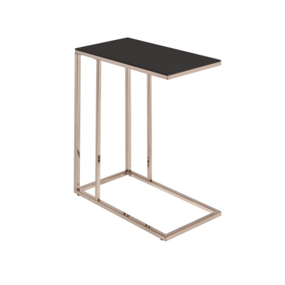 Coaster Rectangular Accent Table Black and Chocolate Chrome Model 902928