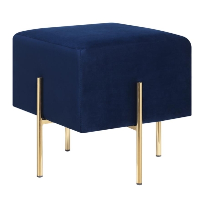 Coaster Square Upholstered Ottoman Blue Model 910230