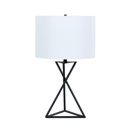 Coaster Mirio Drum Table Lamp White and Black Model 920051