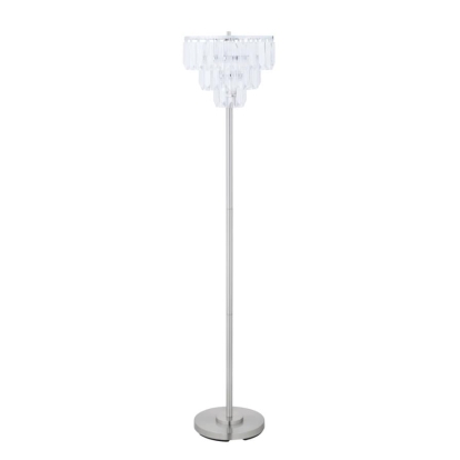 Coaster Anya Metal Base Floor Lamp Chrome and Crystal Model 920067