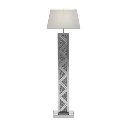 Coaster Carmen Geometric Base Floor Lamp Silver Model 920140