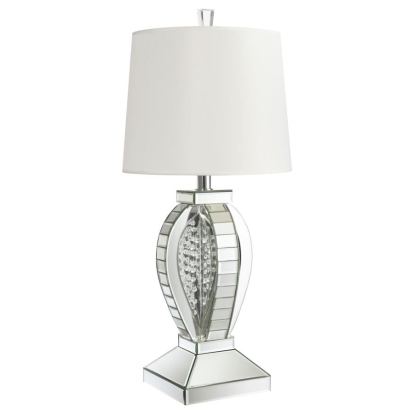 Coaster Klein Table Lamp with Drum Shade White and Mirror Model 923287