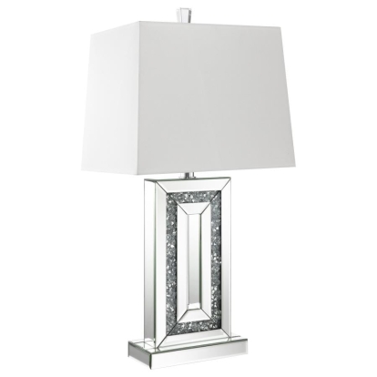 Coaster Ayelet Table Lamp with Square Shade White and Mirror Model 923288