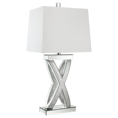 Coaster Dominick Table Lamp with Rectange Shade White and Mirror Model 923289