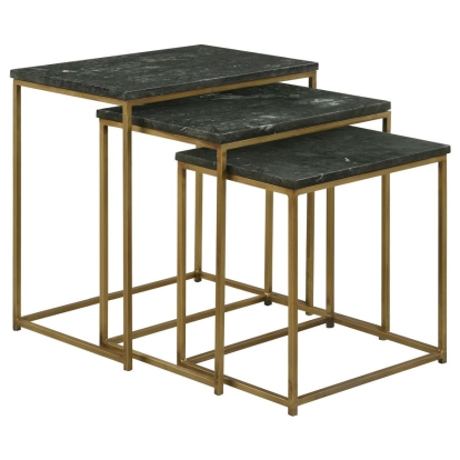 Coaster Caine 3-piece Nesting Table with Marble Top Model 936017