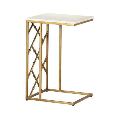 Coaster Angeliki Accent Table with Marble Top White
