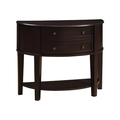 Coaster Diane 2-drawer Demilune Shape Console Table Cappuccino