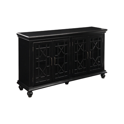 Coaster Kovu 4-door Accent Cabinet Black