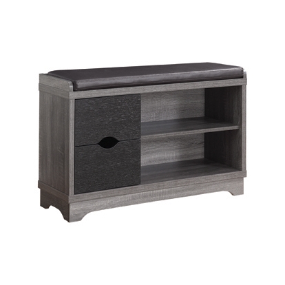 Coaster Aylin 2-drawer Storage Bench Medium Brown and Black