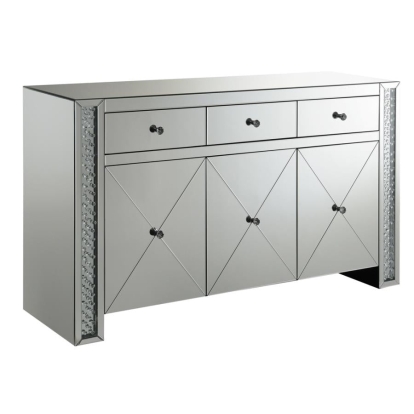 Coaster Fueyes 3-drawer Accent Cabinet Silver Model 951100