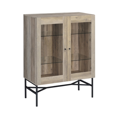 Coaster Bonilla 2-door Accent Cabinet with Glass Shelves