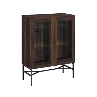 Coaster Bonilla 2-door Accent Cabinet with Glass Shelves