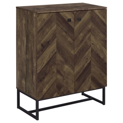 Coaster Carolyn 2-door Accent Cabinet Rustic Oak and Gunmetal Model 959639