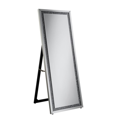 Coaster Novak Rectangular Cheval Floor Mirror Silver Model 961421