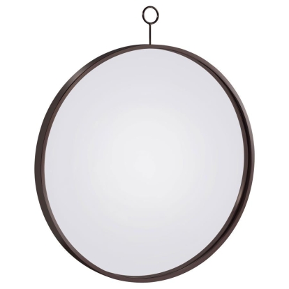 Coaster Gwyneth Round Wall Mirror Black Nickel Model 961495