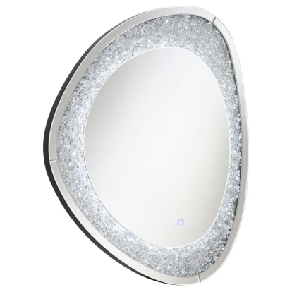 Coaster Mirage Acrylic Crystals Inlay Wall Mirror with LED Lights Model 961504