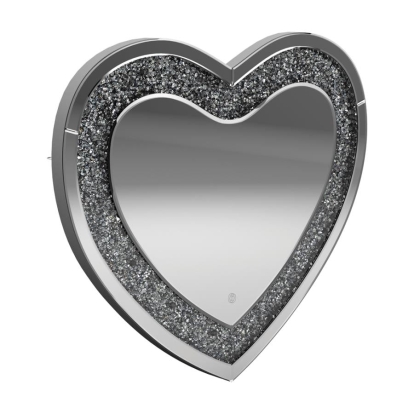 Coaster Aiko Heart Shape Wall Mirror Silver Model 961535