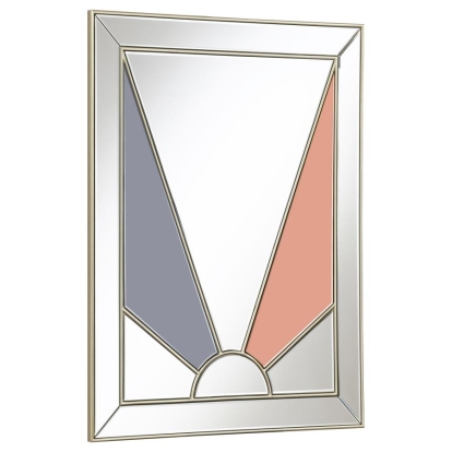 Coaster Calixte Rectangular Wall Mirror Champagne and Grey Model 962909