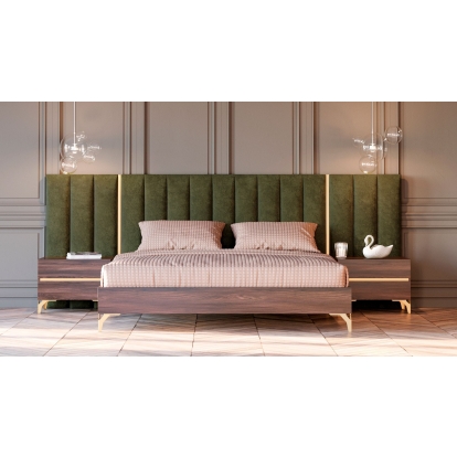 VIG Furniture Walnut Bed SKU VGACCALABRIA-BED - Product ID 76117|76118