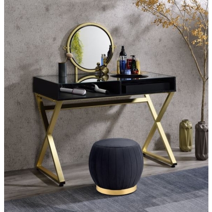 ACME Coleen Vanity Desk With Mirror & Jewelry Tray Model AC00669