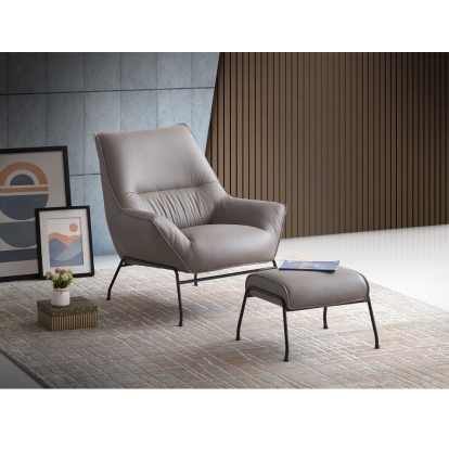 ACME Jabel Accent Chair & Ottoman Model AC02385