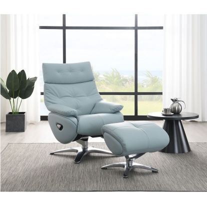 ACME Janella MOTION ACCENT CHAIR With SWIVEL & OTTOMAN Model AC02990