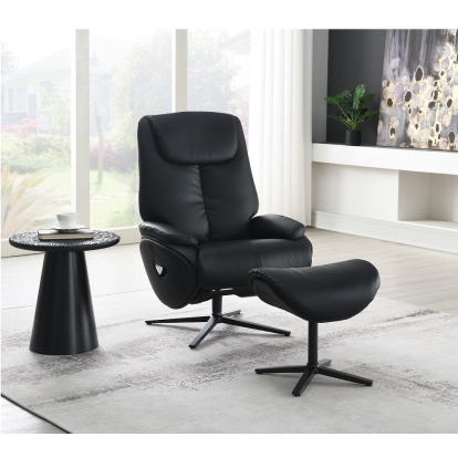 ACME Labonita MOTION ACCENT CHAIR With SWIVEL & OTTOMAN Model AC02992