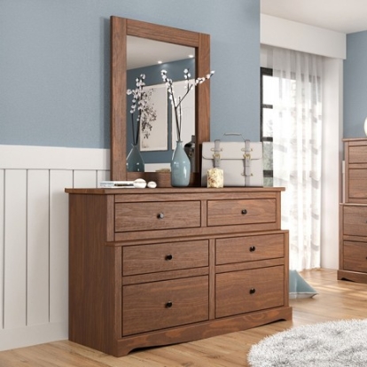 Furniture Of America Stavros Rustic Solid Wood, Others Mahogany Dresser | AM7002MH-D