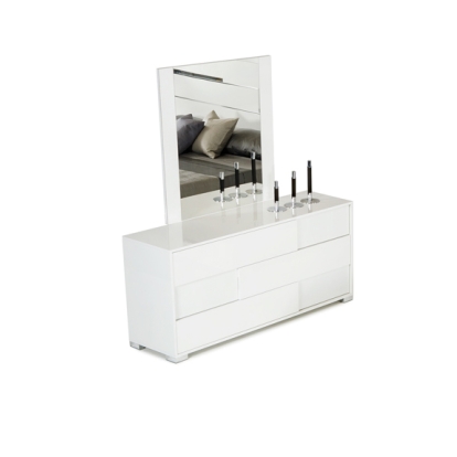 Modrest Monza Italian Modern White Mirror Mirror White furniture-00117592A Vig Furniture VGACANCONA-MIR-WHT