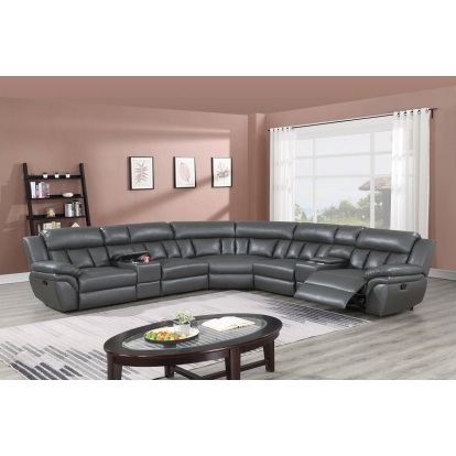 Poundex Manual Reclining Sectional Model F8710