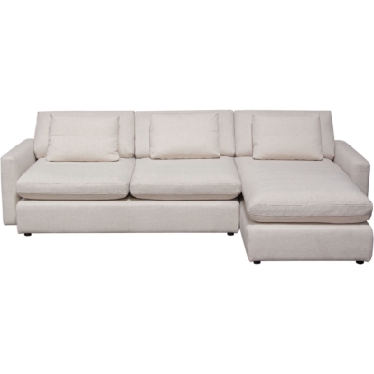 Diamond Sofa ARCADIACM2PC Arcadia Sectional Sofa Reversible Chaise Cream Fabric