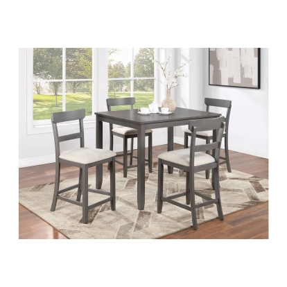 Poundex 5-Pcs Counter Height Dining Set Model F2622