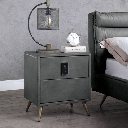 ACME Doris Nightstand With USB & Electric Lock Model BD00556