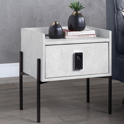 ACME Metis Nightstand With USB & Electric Lock Model BD00557