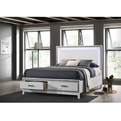 ACME Haiden EK Bed With Led & Storage Model BD01742EK