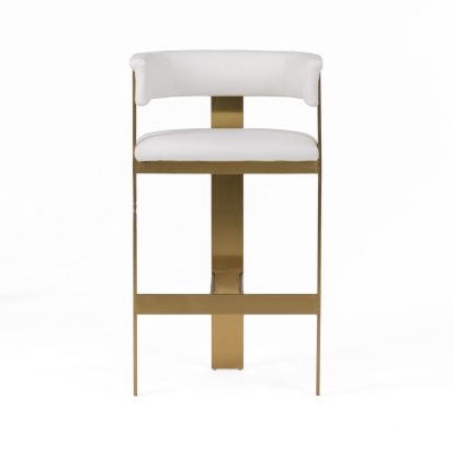 VIG Furniture White Bar Stool SKU VGRH-RHS-BS-158-WHTGLD - Product ID 81227