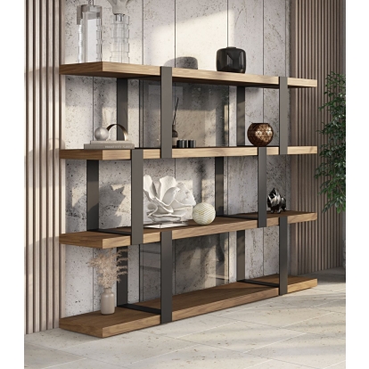 VIG Furniture Walnut Shelf Unit SKU VGBBMQ2001SF-BLK - Product ID 78413