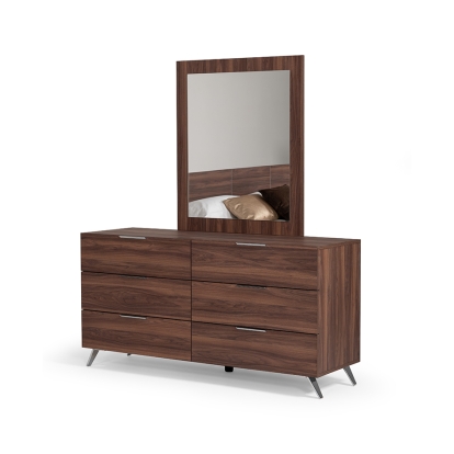 VIG Furniture Walnut Mirror SKU VGACBROOKLYN-MIR - Product ID 76001