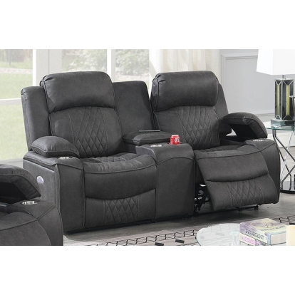 Poundex Power Reclining Loveseat Model F86405