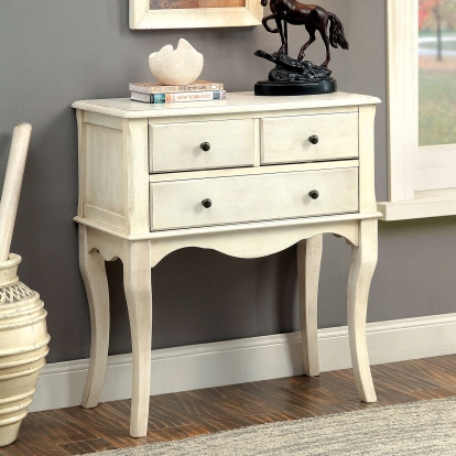 Sian Antique White Hallway Cabinet Model CM-AC137WH by Furniture of America