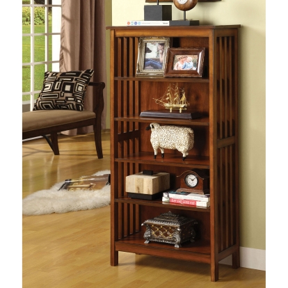 Valencia Antique Oak Media Shelf Model CM-AC249 by Furniture of America