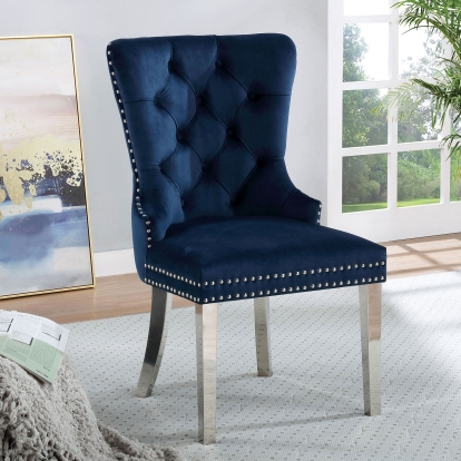 Jewett Blue Chair Model CM-AC261NV-2PK by Furniture of America